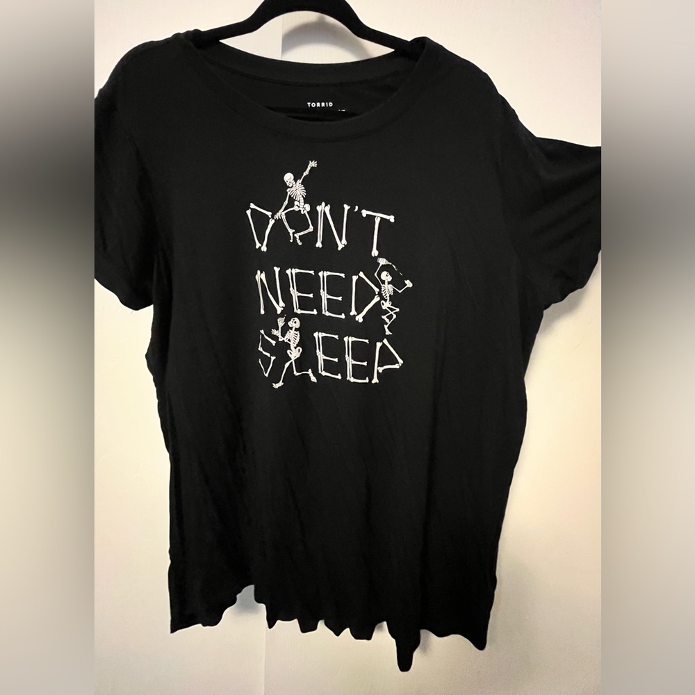 torrid Black Super Soft 'Sleep' Graphic Tee
